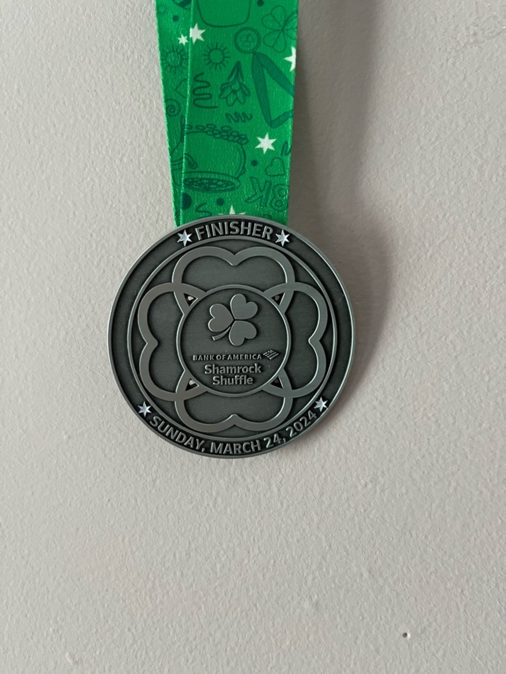 Bank of America Shamrock Shuffle Finisher Medal 2024